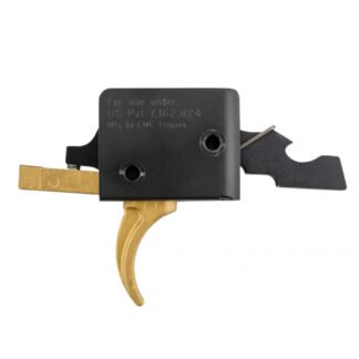 CMC TRIGGERS GoldFinger AR15/AR10 Curved Single Stage Trigger (91501GF)