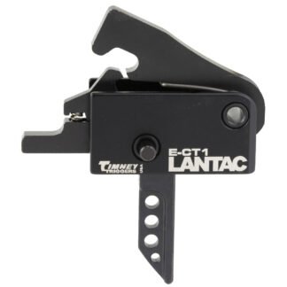 LanTac USA LLC ECT-1, Single Stage Trigger, 3.5LB Pull Weight, Flat Shoe, Fits AR Pattern Receivers, Non-Adjustable, Anodized, Black 01-LP-ECT1F